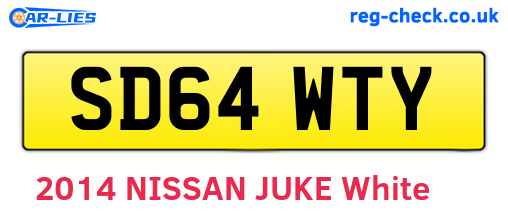 SD64WTY are the vehicle registration plates.