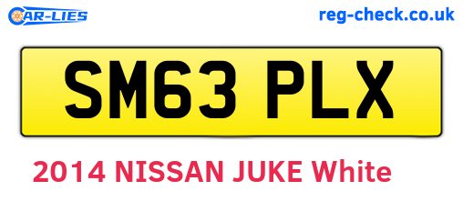 SM63PLX are the vehicle registration plates.
