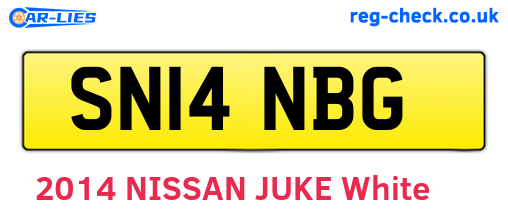 SN14NBG are the vehicle registration plates.