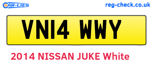 VN14WWY are the vehicle registration plates.