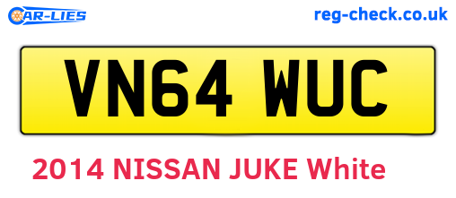 VN64WUC are the vehicle registration plates.