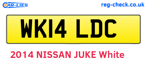 WK14LDC are the vehicle registration plates.