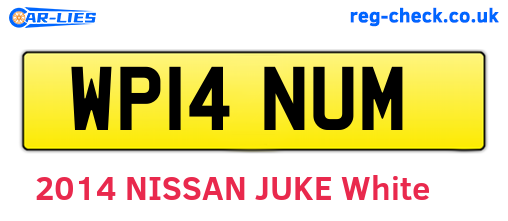 WP14NUM are the vehicle registration plates.
