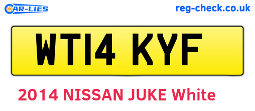 WT14KYF are the vehicle registration plates.