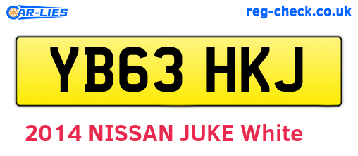 YB63HKJ are the vehicle registration plates.