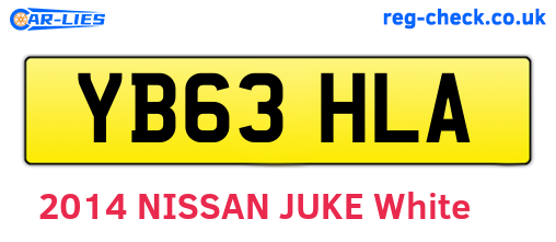 YB63HLA are the vehicle registration plates.