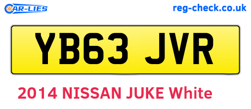 YB63JVR are the vehicle registration plates.