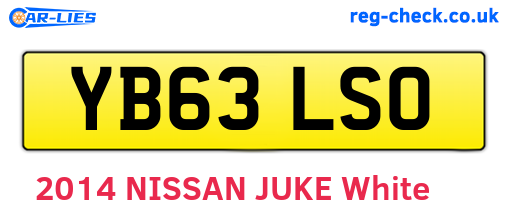 YB63LSO are the vehicle registration plates.