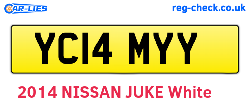 YC14MYY are the vehicle registration plates.