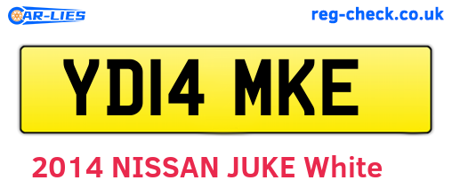 YD14MKE are the vehicle registration plates.