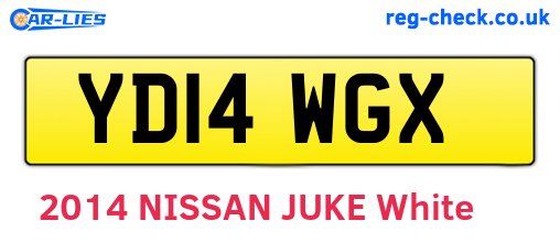 YD14WGX are the vehicle registration plates.