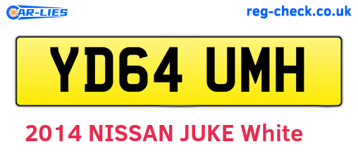 YD64UMH are the vehicle registration plates.