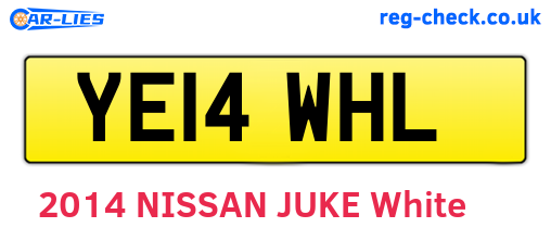 YE14WHL are the vehicle registration plates.