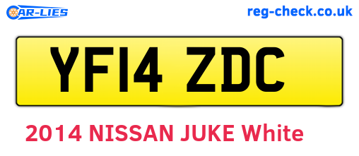YF14ZDC are the vehicle registration plates.