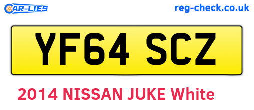 YF64SCZ are the vehicle registration plates.