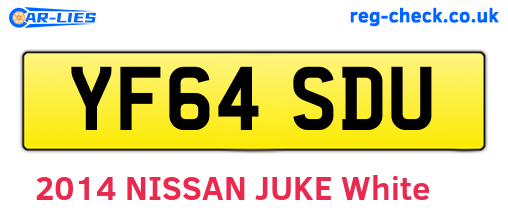 YF64SDU are the vehicle registration plates.