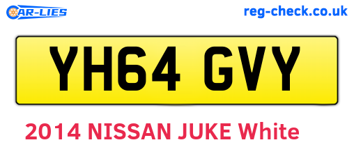 YH64GVY are the vehicle registration plates.