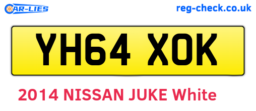 YH64XOK are the vehicle registration plates.