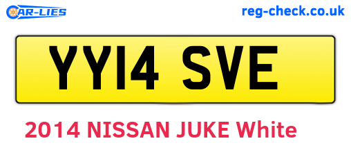 YY14SVE are the vehicle registration plates.
