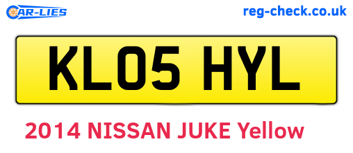KL05HYL are the vehicle registration plates.