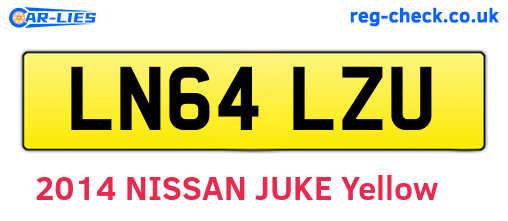 LN64LZU are the vehicle registration plates.