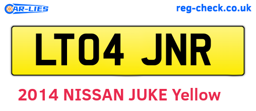 LT04JNR are the vehicle registration plates.