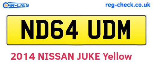 ND64UDM are the vehicle registration plates.