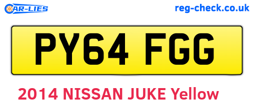 PY64FGG are the vehicle registration plates.