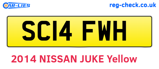 SC14FWH are the vehicle registration plates.
