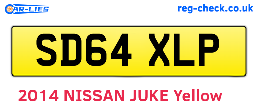 SD64XLP are the vehicle registration plates.