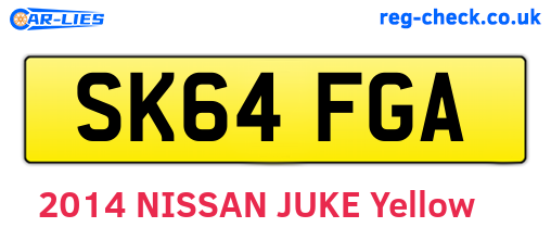 SK64FGA are the vehicle registration plates.