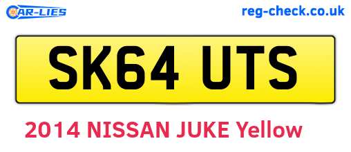 SK64UTS are the vehicle registration plates.