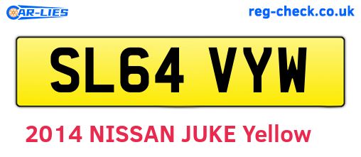 SL64VYW are the vehicle registration plates.