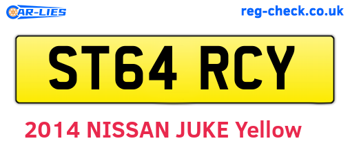 ST64RCY are the vehicle registration plates.
