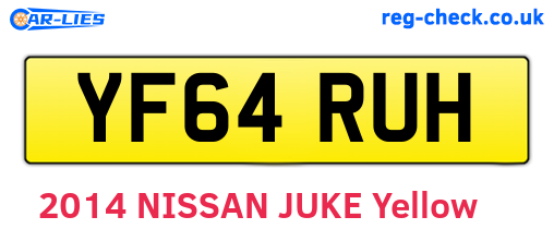 YF64RUH are the vehicle registration plates.