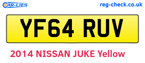 YF64RUV are the vehicle registration plates.