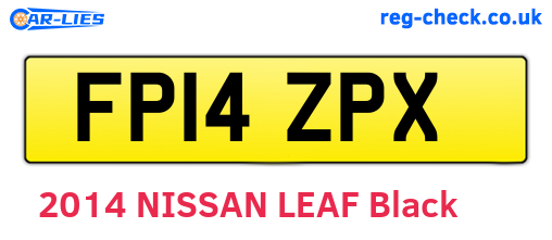 FP14ZPX are the vehicle registration plates.