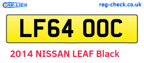 LF64OOC are the vehicle registration plates.