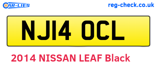 NJ14OCL are the vehicle registration plates.