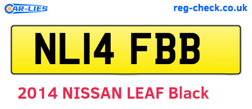 NL14FBB are the vehicle registration plates.