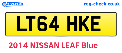 LT64HKE are the vehicle registration plates.