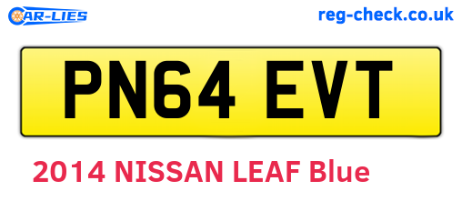 PN64EVT are the vehicle registration plates.