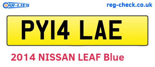 PY14LAE are the vehicle registration plates.