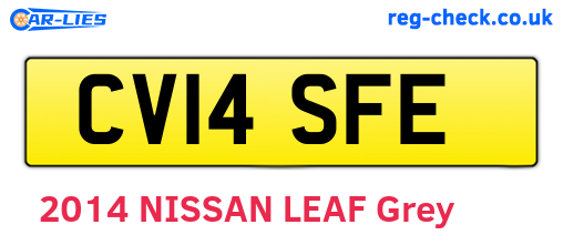 CV14SFE are the vehicle registration plates.