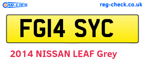 FG14SYC are the vehicle registration plates.