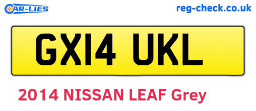 GX14UKL are the vehicle registration plates.