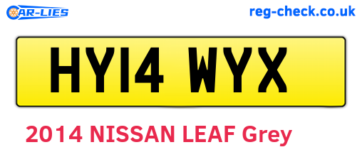 HY14WYX are the vehicle registration plates.