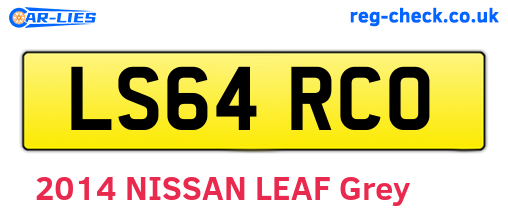 LS64RCO are the vehicle registration plates.