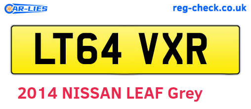 LT64VXR are the vehicle registration plates.