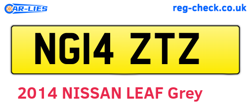 NG14ZTZ are the vehicle registration plates.
